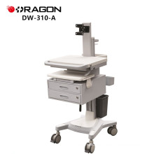 DW-310-A Mobile adjustable height stand up desk hospital medical computer workstation cart trolley